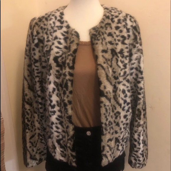 Express Leopard Coat Medium - Picture 2 of 9